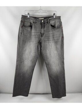 Warp + Weft Jeans Mens 35x29 Gray ORD Chicago Straight Denim